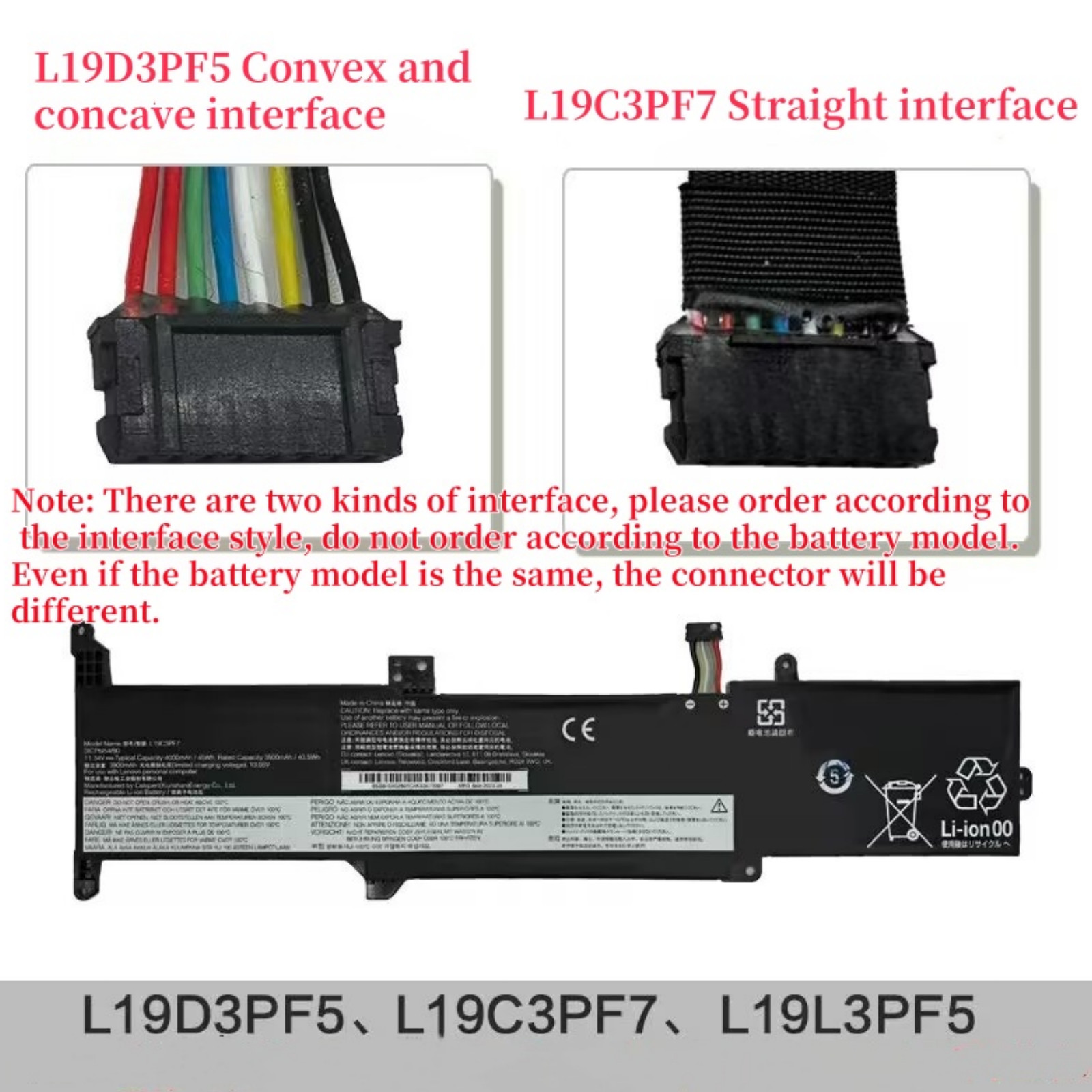new 11.34V L19C3PF7 L19L3PF5 L19D3PF5 Battery For IdeaPad 15IML05 14ADA05