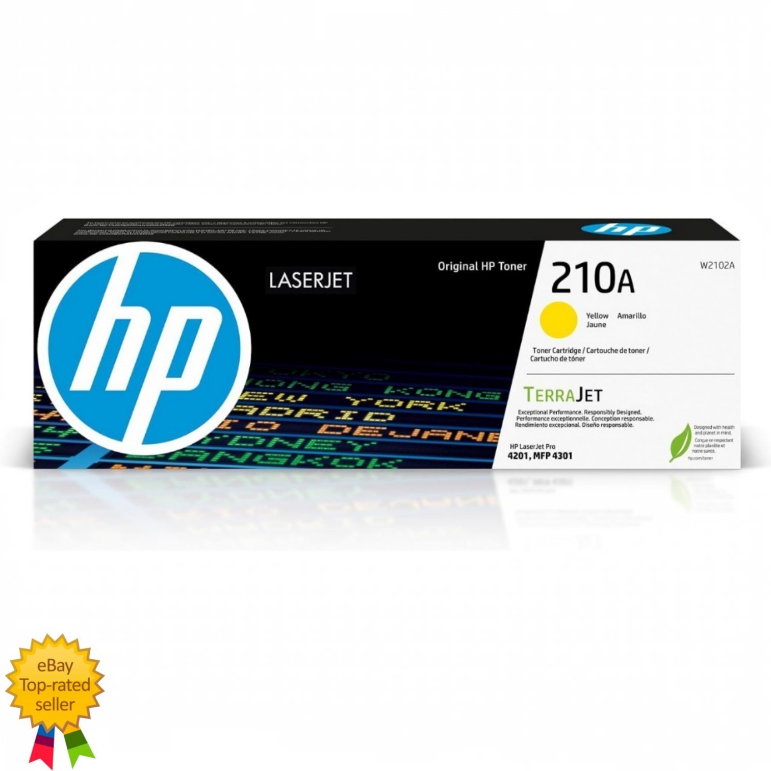 Genuine HP 210A Yellow Toner W2102A New Sealed 2026 Date LaserJet Pro 4201 4301