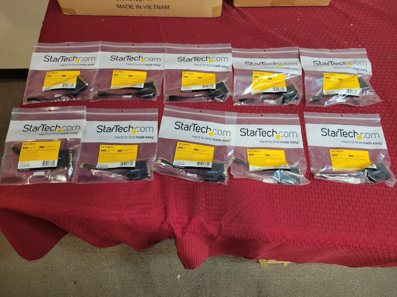NEW  SEALED LOT OF 10  STARTECH MDP2DVI Mini DisplayPort to DVI 