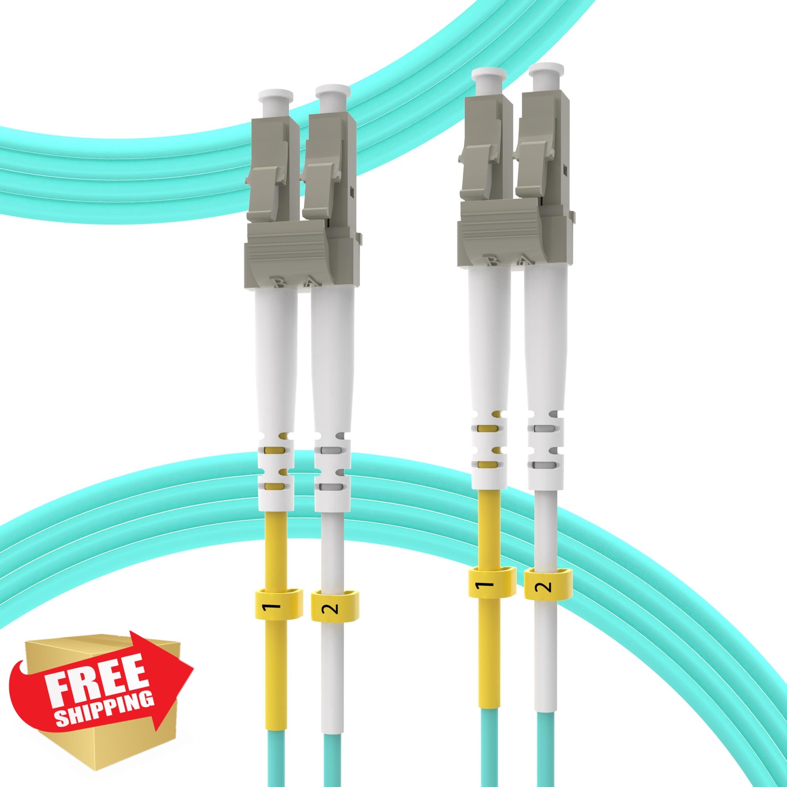 KeepFly Fiber 50ft Aqua OM4 LC-LC Fiber Cable