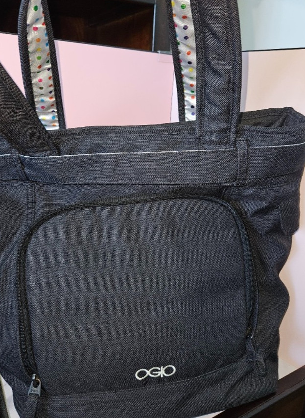 OGIO Hamptons Gray Executive Laptop Tote Bag for 15" Laptop Lined Pockets