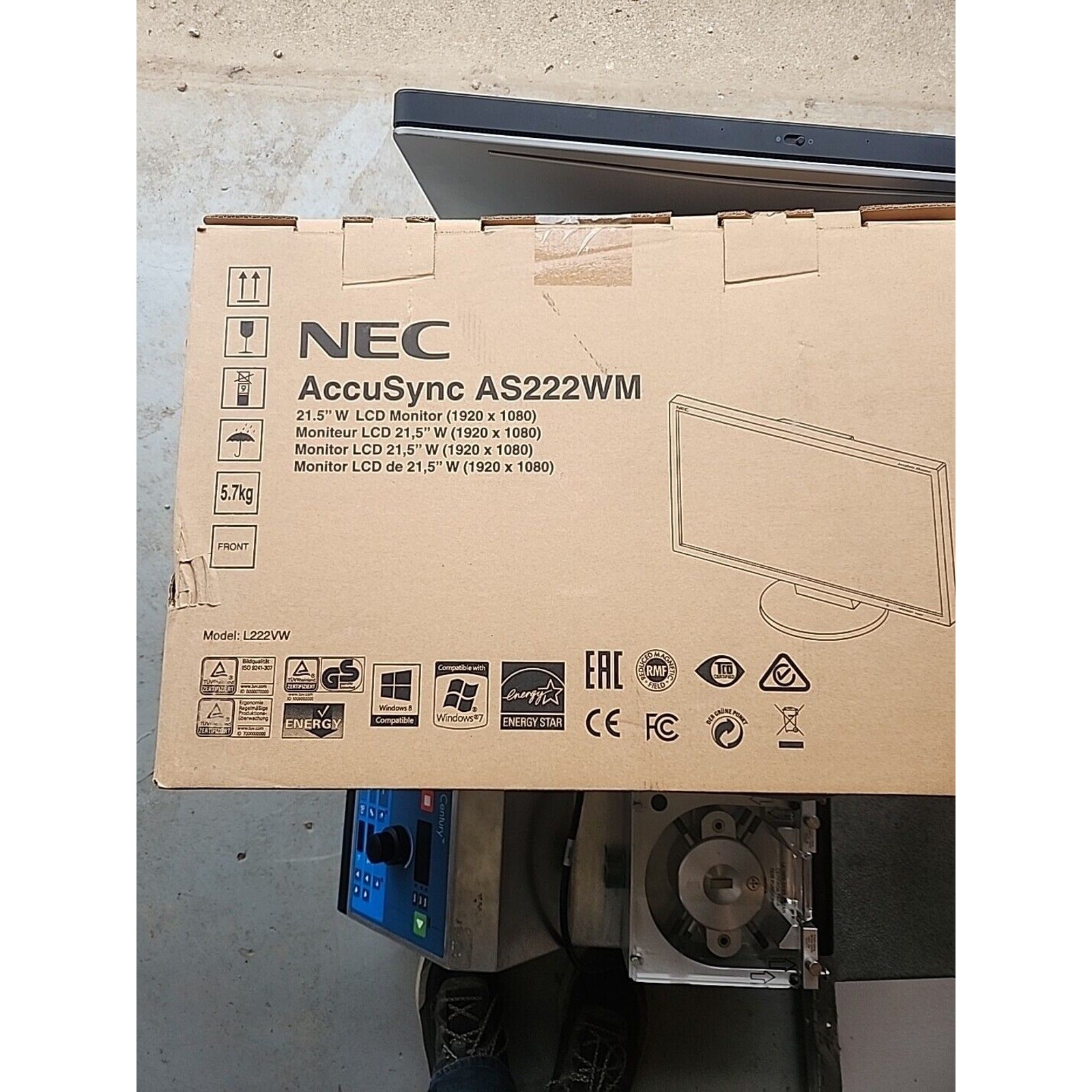 NEC AccuSync AS222WM 21.5" Screen LCD Monitor 1920x1080 (K13) New Open Box