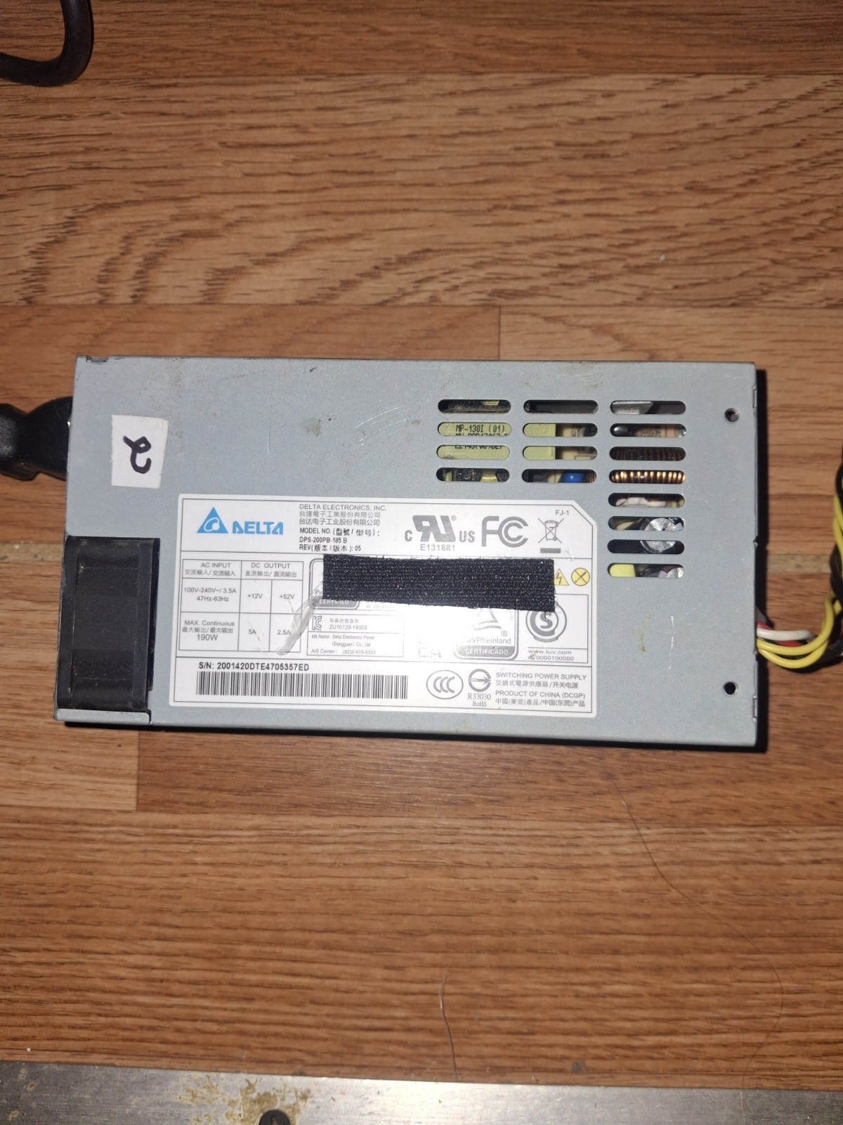 Delta DPS-200PB-185 B Power Supply 190W Silver 100-240V MPN DPS-200PB-185 B 3.5A