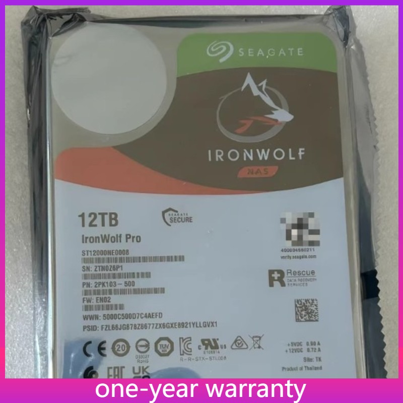 Seagate IronWolf Pro ST12000NE0008 12TB 7200RPM SATA3.0 6Gb/s 3.5" NAS HDD