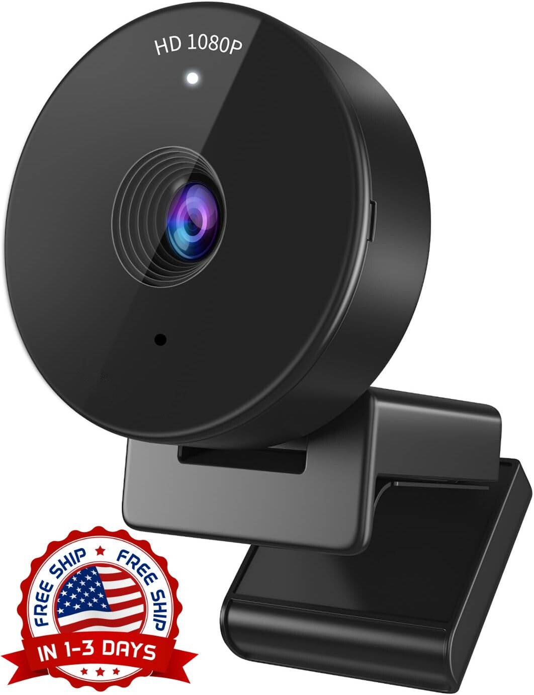 Camara Web 1080P Para PC Laptop Webcam Con Microfono Cancelacion De Ruido y Luz