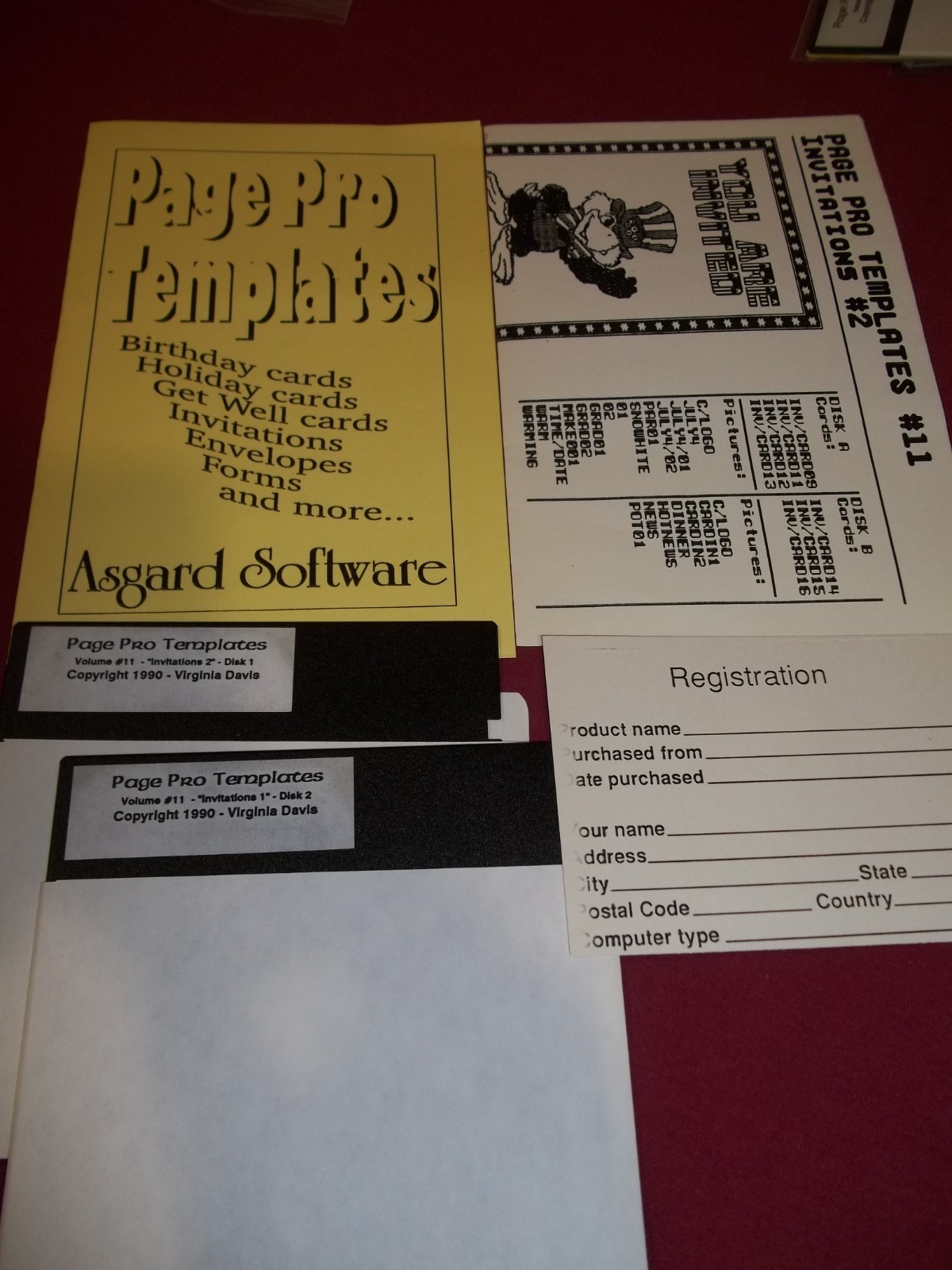 TI-99/4A TI99 PAGE PRO TEMPLATES 11 by Virginia Davis - Asgard Software GRAPHICS