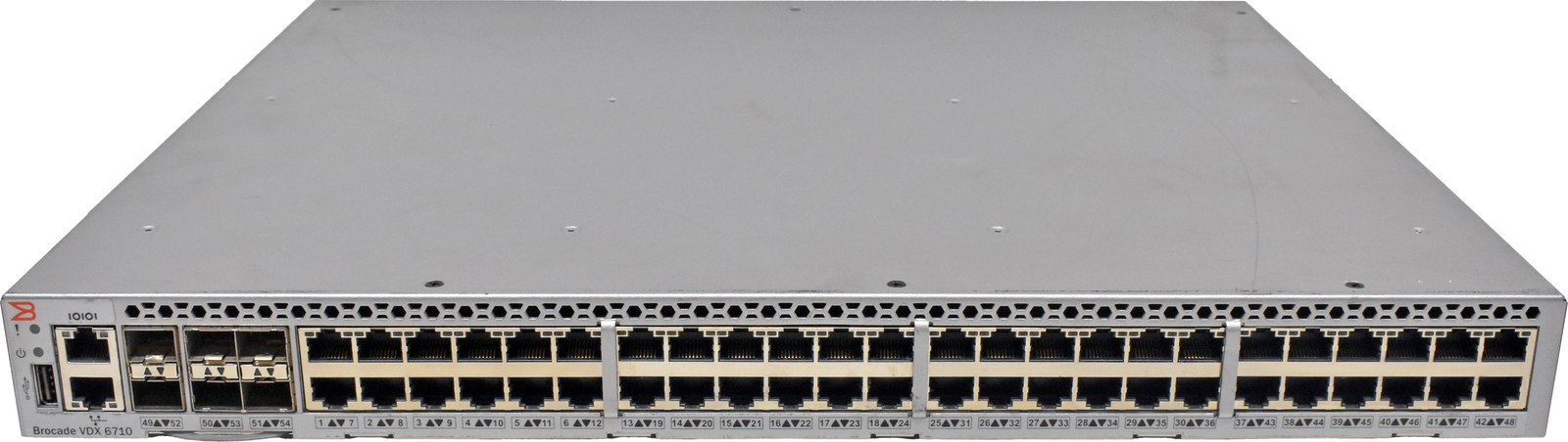 Brocade VDX 6710 BR-VDX6710-54-F 80-1004843-04 48-Port 1G RJ-45 FCoE Switch