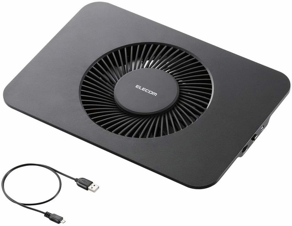 Elecom Laptop Cooling Table Horizontal Large Fan Up to 14 Black SX-CL21BK