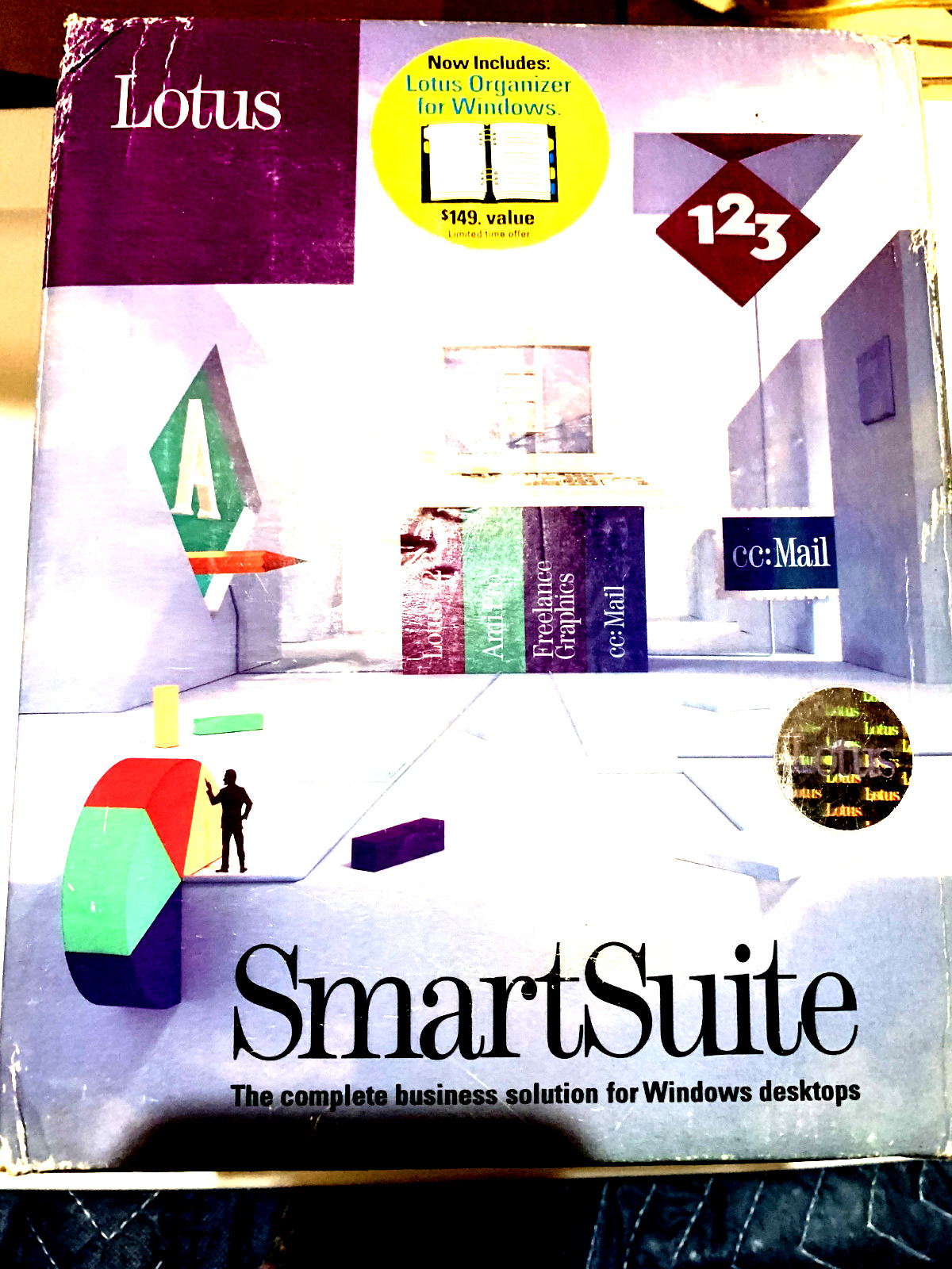 Lotus SmartSuite for Windows 3.0 and 3.1 version Disk's Vintage Software w/Box