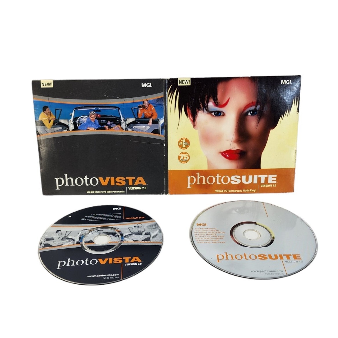 MGI PhotoSuite Version 4.0 & Photo Vista Version 2.0 Software Lot Combo