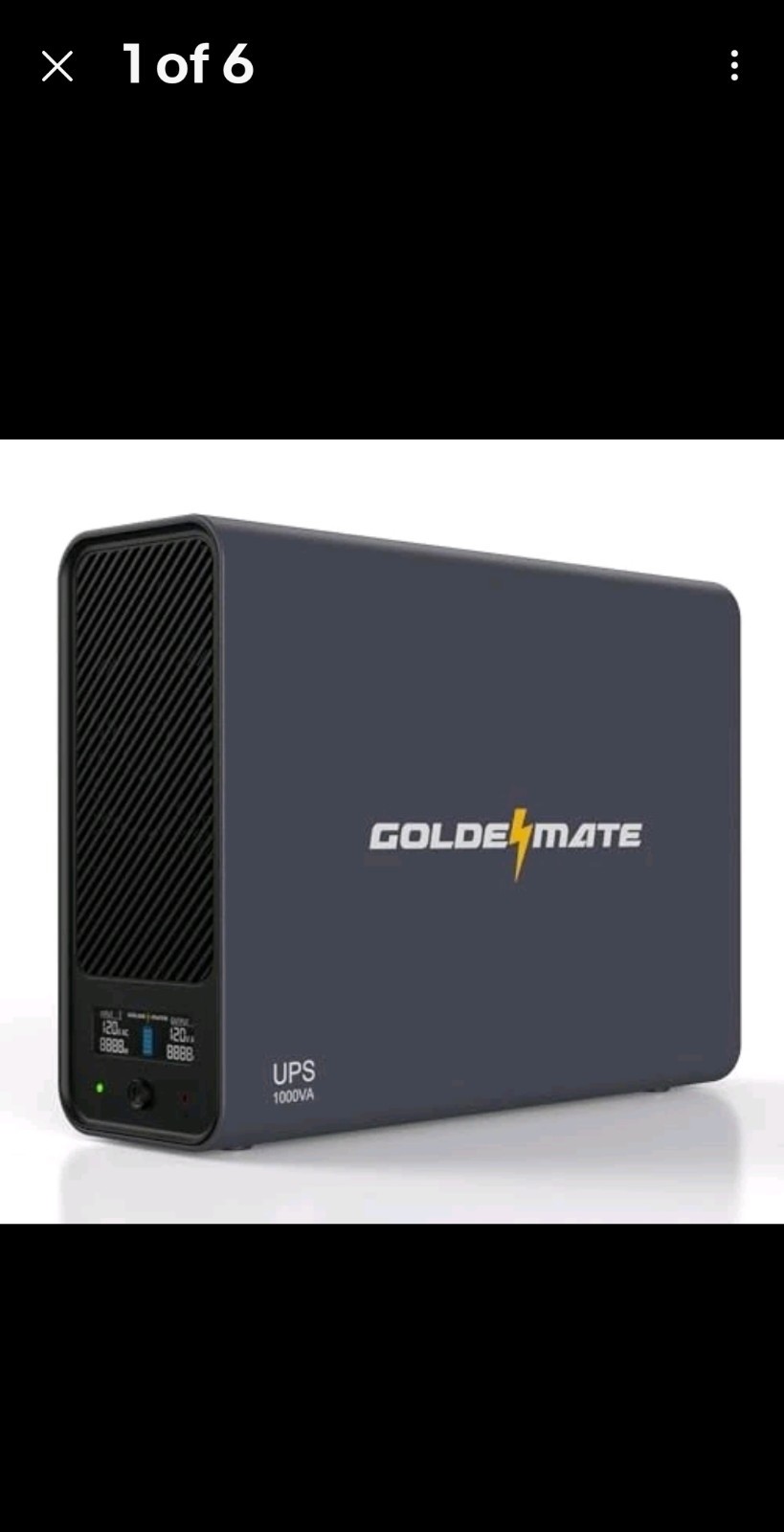  1000VA/600W Lithium UPS Battery Backup and Surge 1000VA/600W Pro Gray