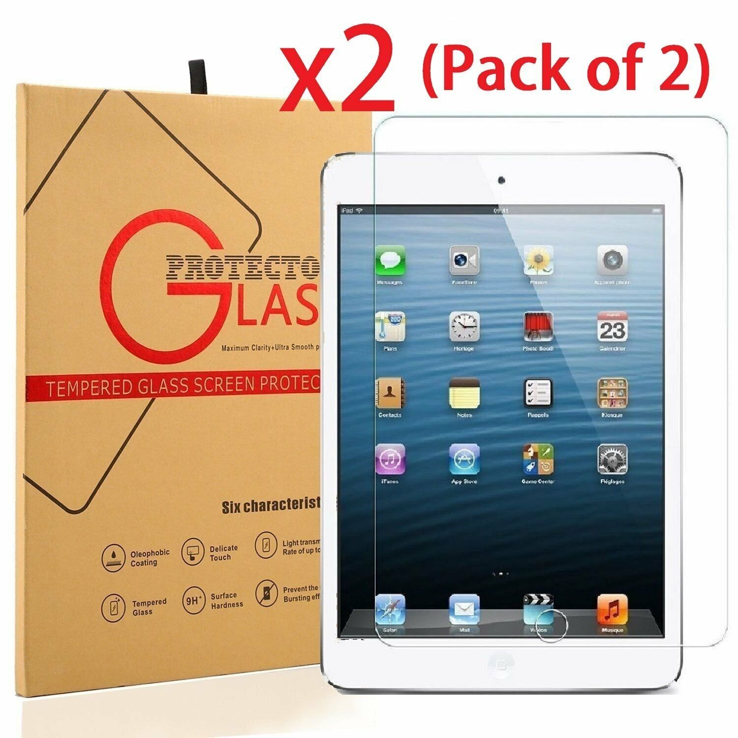 2-Pack Tempered Glass Screen Protector For Apple iPad Air 2019 3rd Gen 10.5''