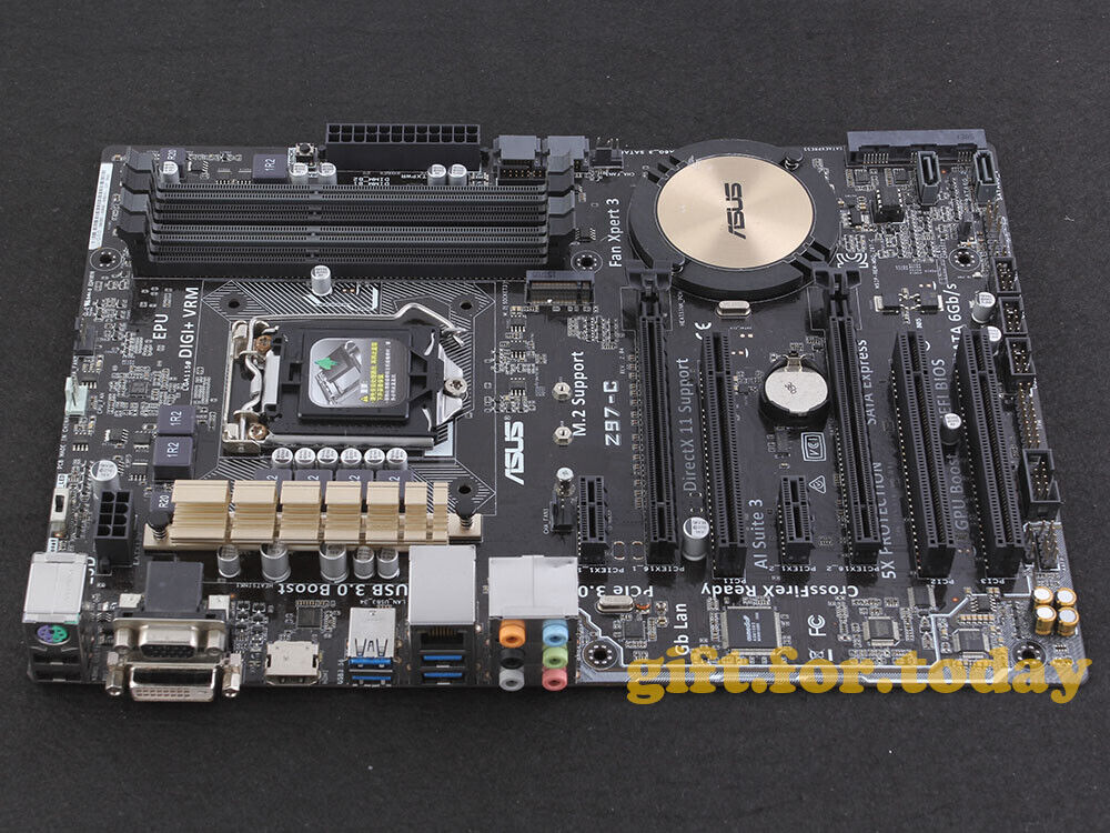 ASUS Z97-C LGA 1150 Intel Z97 HDMI USB3.0 VGA DVI Motherboard With I/O