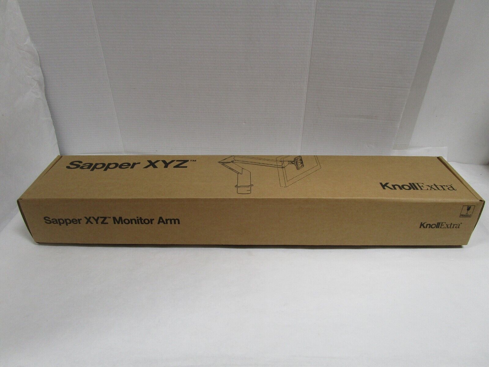 KNOLL SAPPER XYZ MONITOR SINGLE ARM BLACK (XYZMAS CLMPK) w/out CLAMP NEW FREE SH