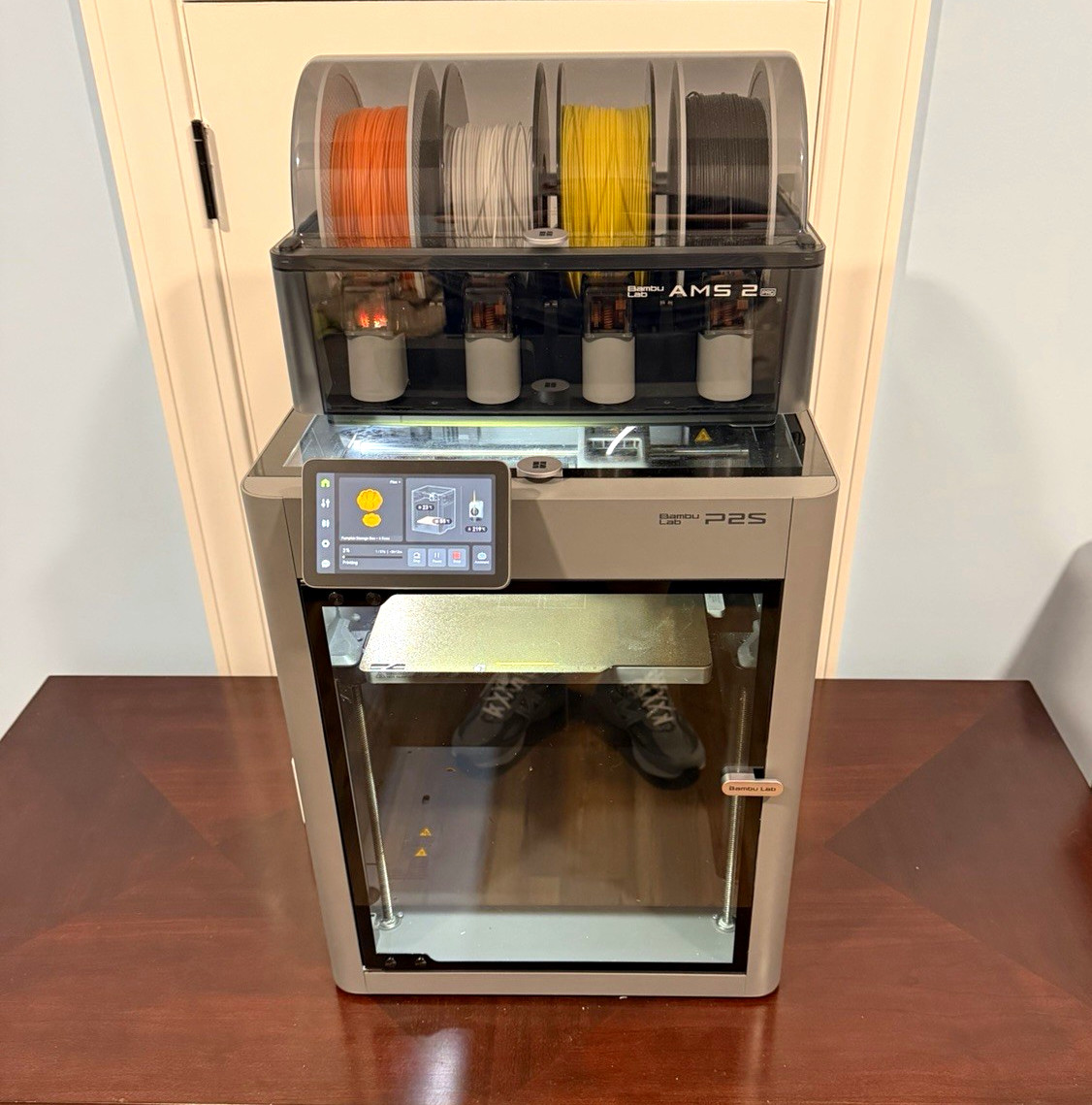 Bambu Lab P2S Enclosed 3D Printer with AMS 2, Enclosed Build Plate