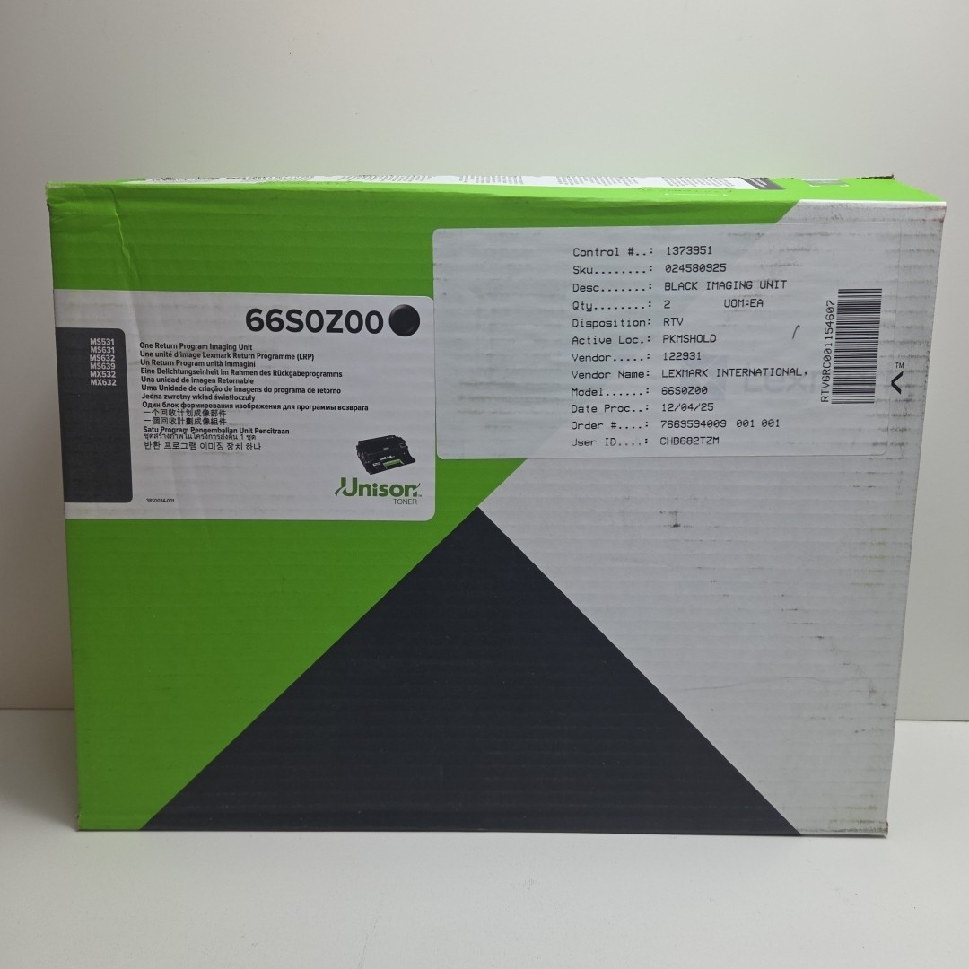 NEW OEM - LEXMARK 66S0Z00 Black Imaging Unit for MS/MX 53x/63x - Sealed Ugly Box