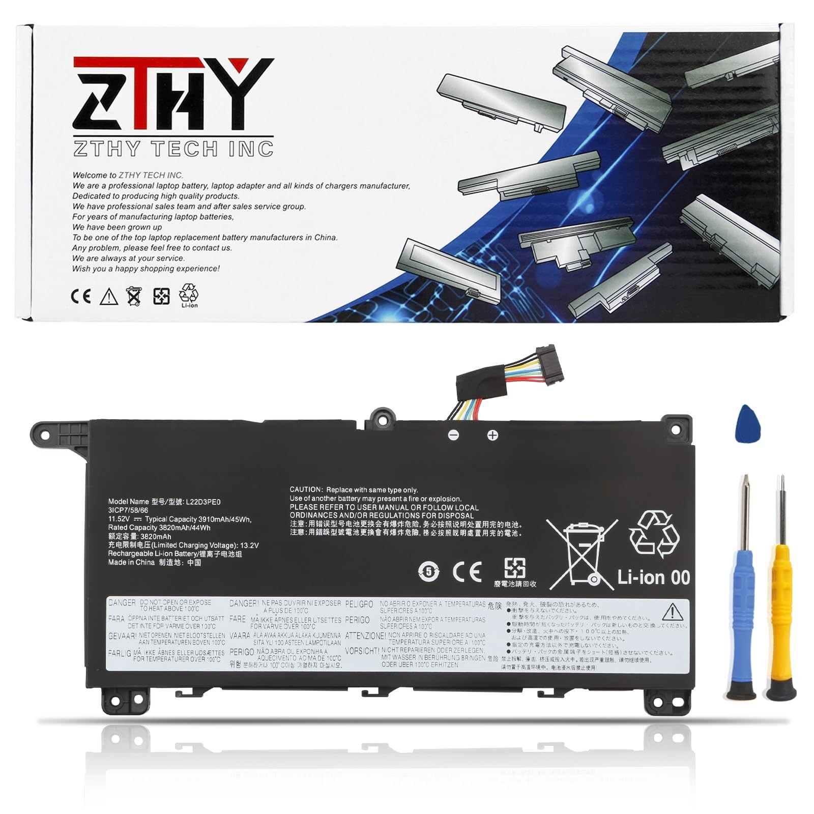 High-Capacity Laptop Battery for Lenovo ThinkBook 14 G6 G7 IRL IML - Long Lastin