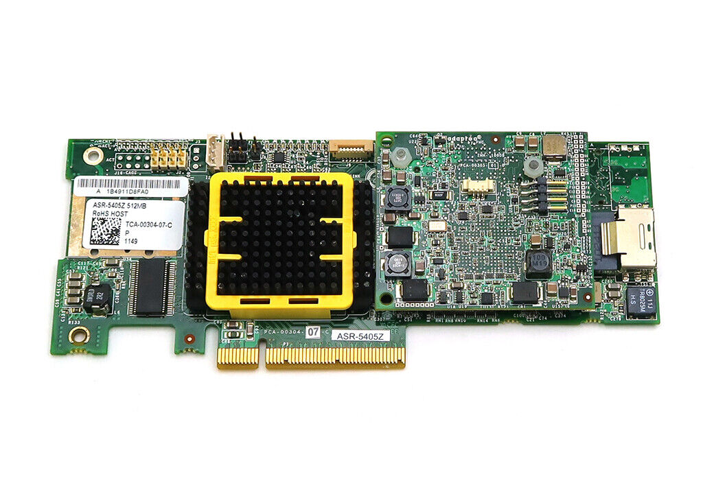 ADAPTEC ASR-5405Z 512MB PCI-E SAS/SATA RAID CONTROLLER CARD 2266800-R NO BRACKET
