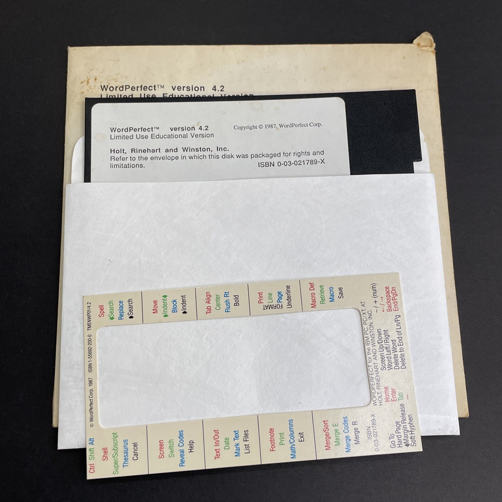 WordPerfect v4.2 Software for IBM PC XT AT 5.25" Floppy Disk 1987