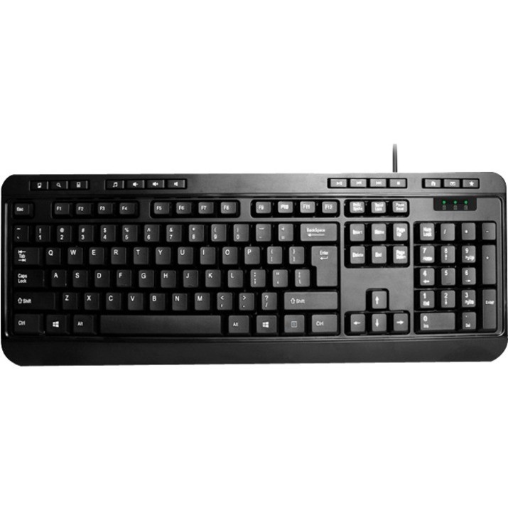 Adesso Easy Touch 132 AKB-132PB Multimedia Keyboard PS/2 Spill-Resistant New