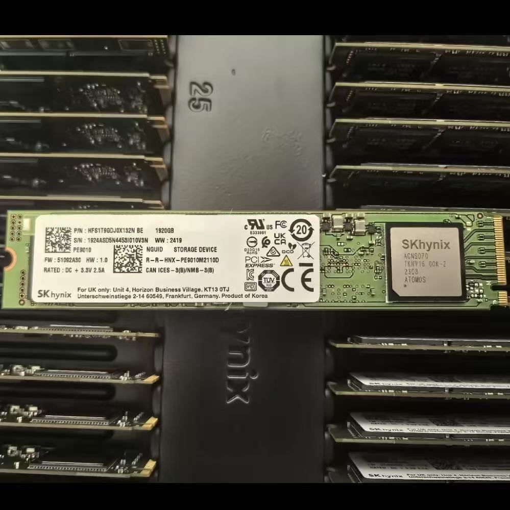 1.92TB SSD SK hynix PE9010 M.2 NVME 22110 PCIE3.0 HFS1T9GDJ0X132N BE FW:51092A30