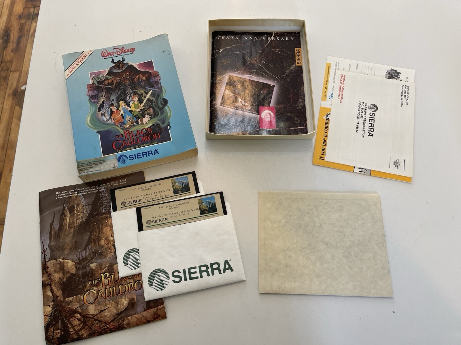 The Black Cauldron Computer Vintage PC Game IBM 256k 5.25” Disks - Sierra