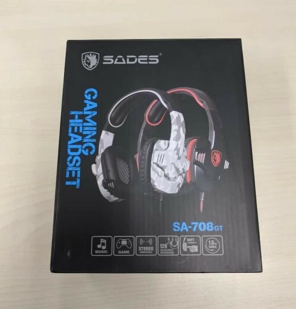SADES SA708GT Gaming Headset Noise Cancelling Mic for PS4 PS5 Xbox Series X/S PC