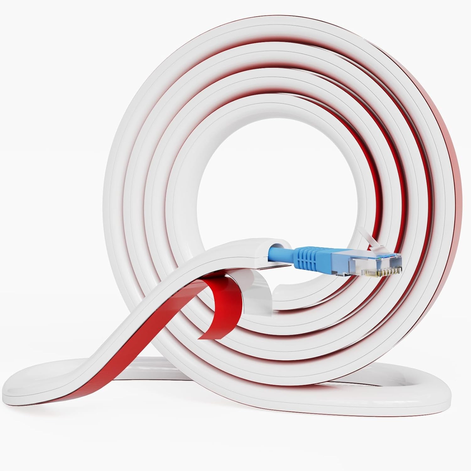 Cable Hider Raceway Kit 39 inch Silicone TV Cord Cover Wall Mount White Indoor