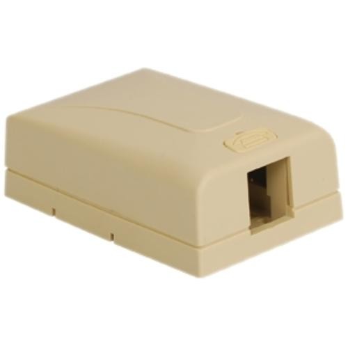 ICC 1-port Elite Surface Mount Box - 1 x Socket(s) - Ivory (ic108sb1iv)