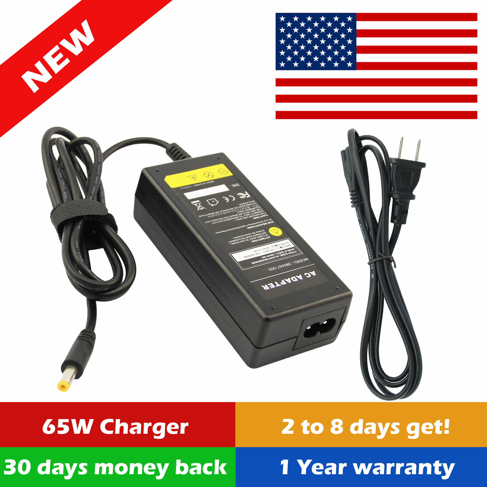 65W AC Adapter Battery Charger Power For HP Compaq Presario C500 C700 Laptop