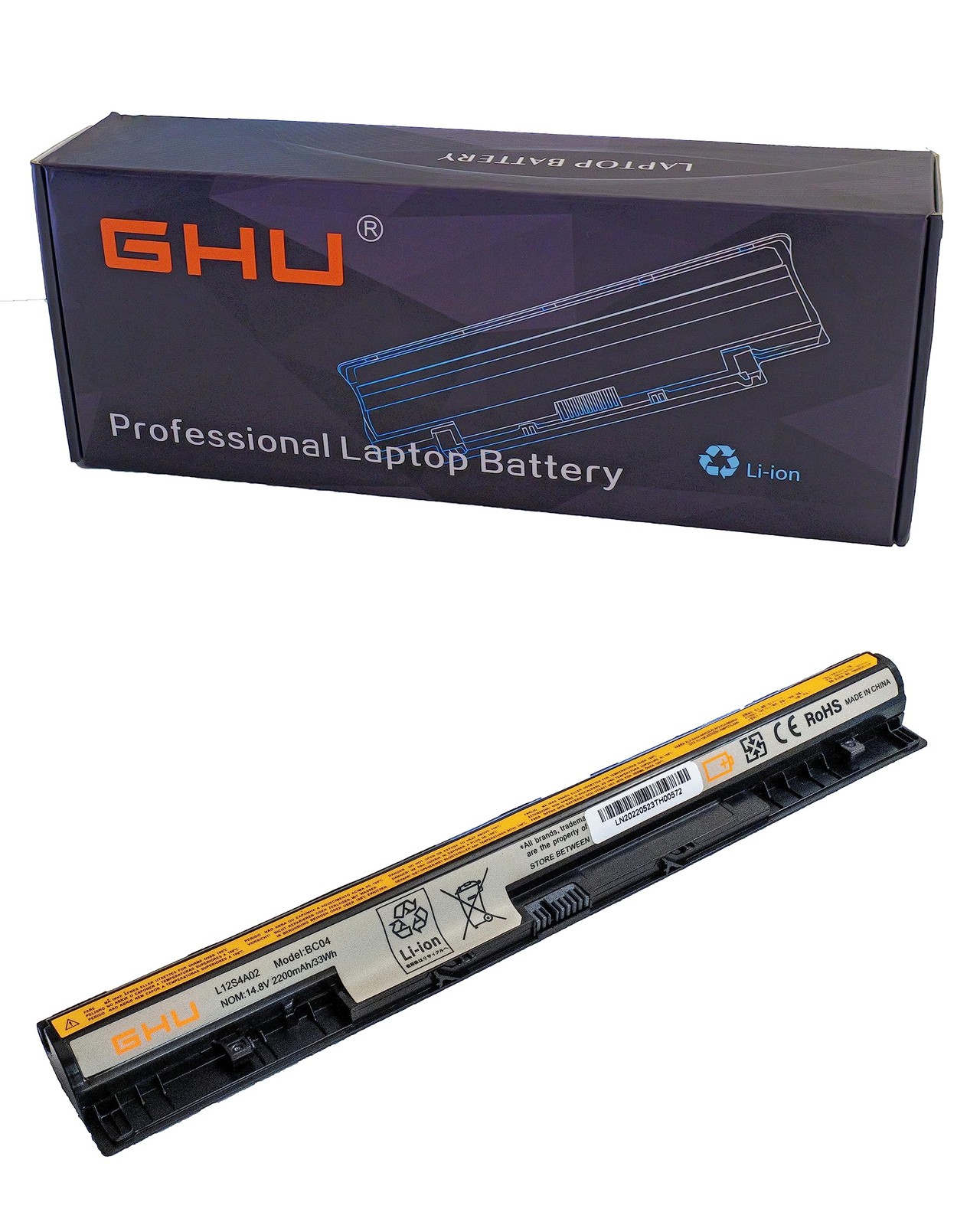 GHU Battery for Lenovo IdeaPad G400S G500S G505S Z710 14.8V 2200mAh