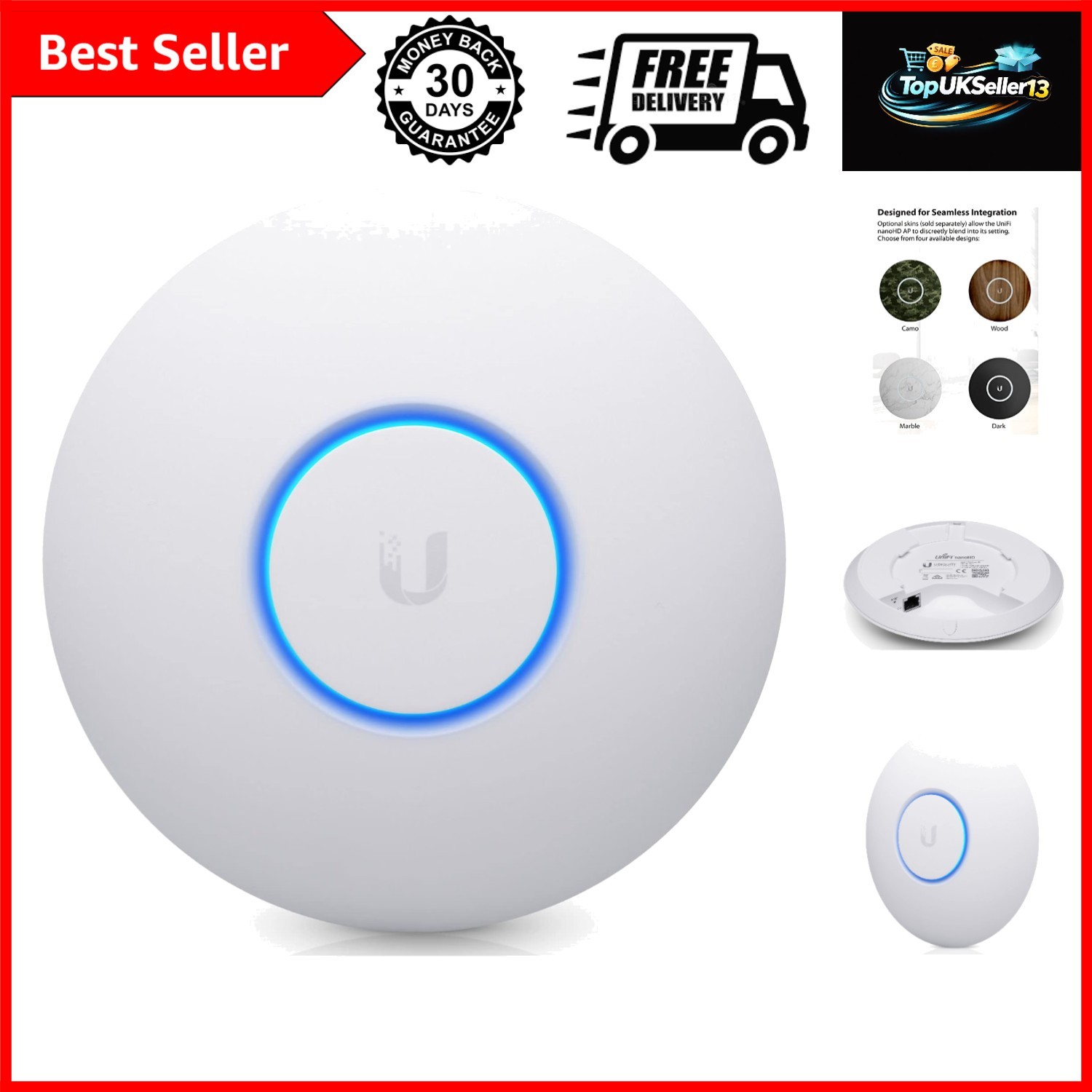 UniFi nanoHD Internal 1733Mbit/s Power Over Ethernet PoE White WLAN Access poin