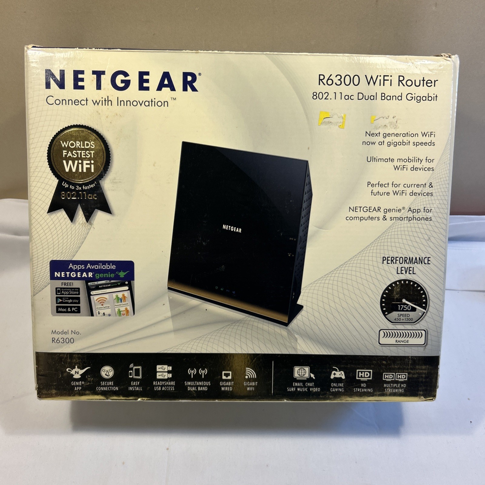 Netgear R6300 Dual band Router with 4 Ethernet ports and 1 USB 3.0