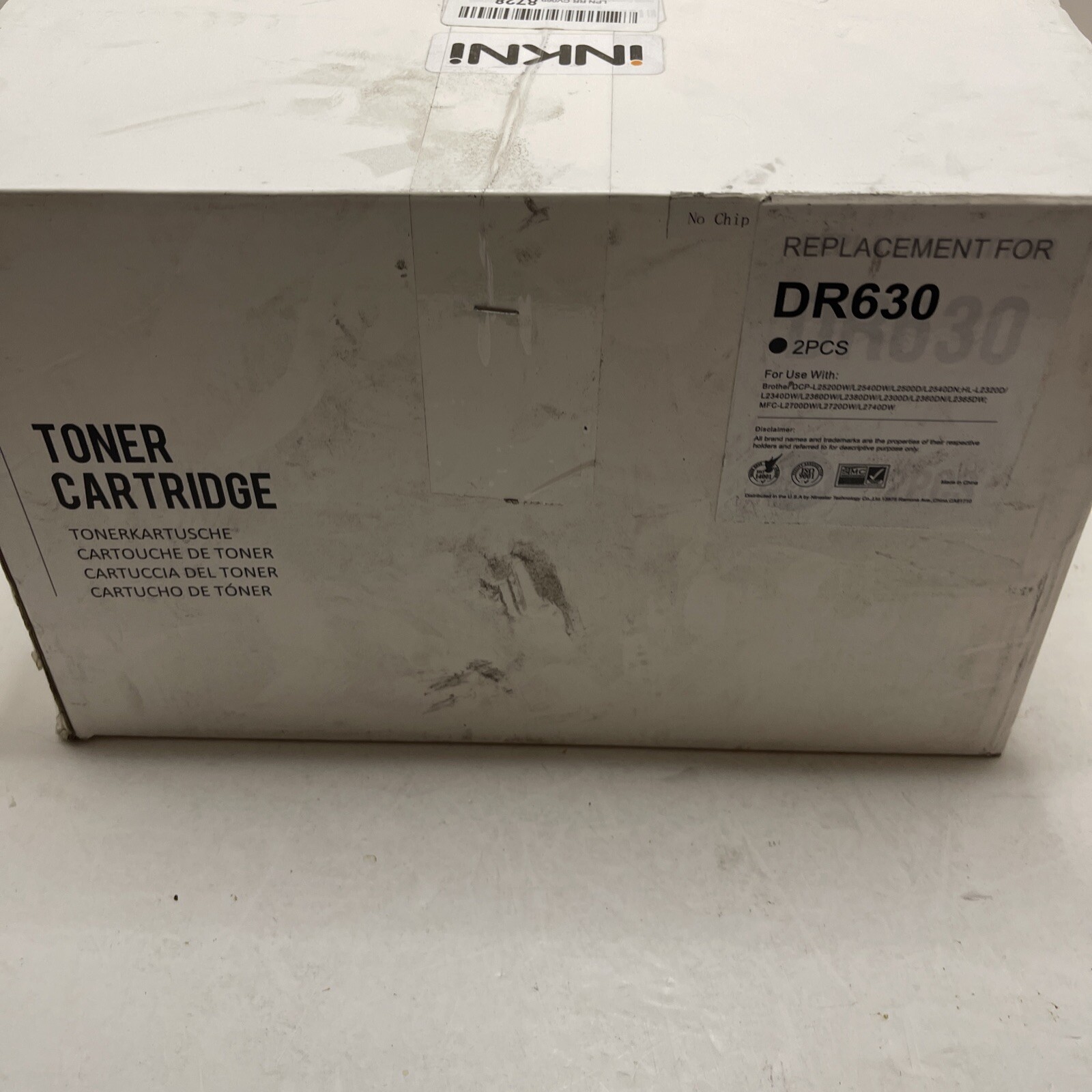 INKNI Replacement Toner Cartridge for Brother DR630  2 Pcs
