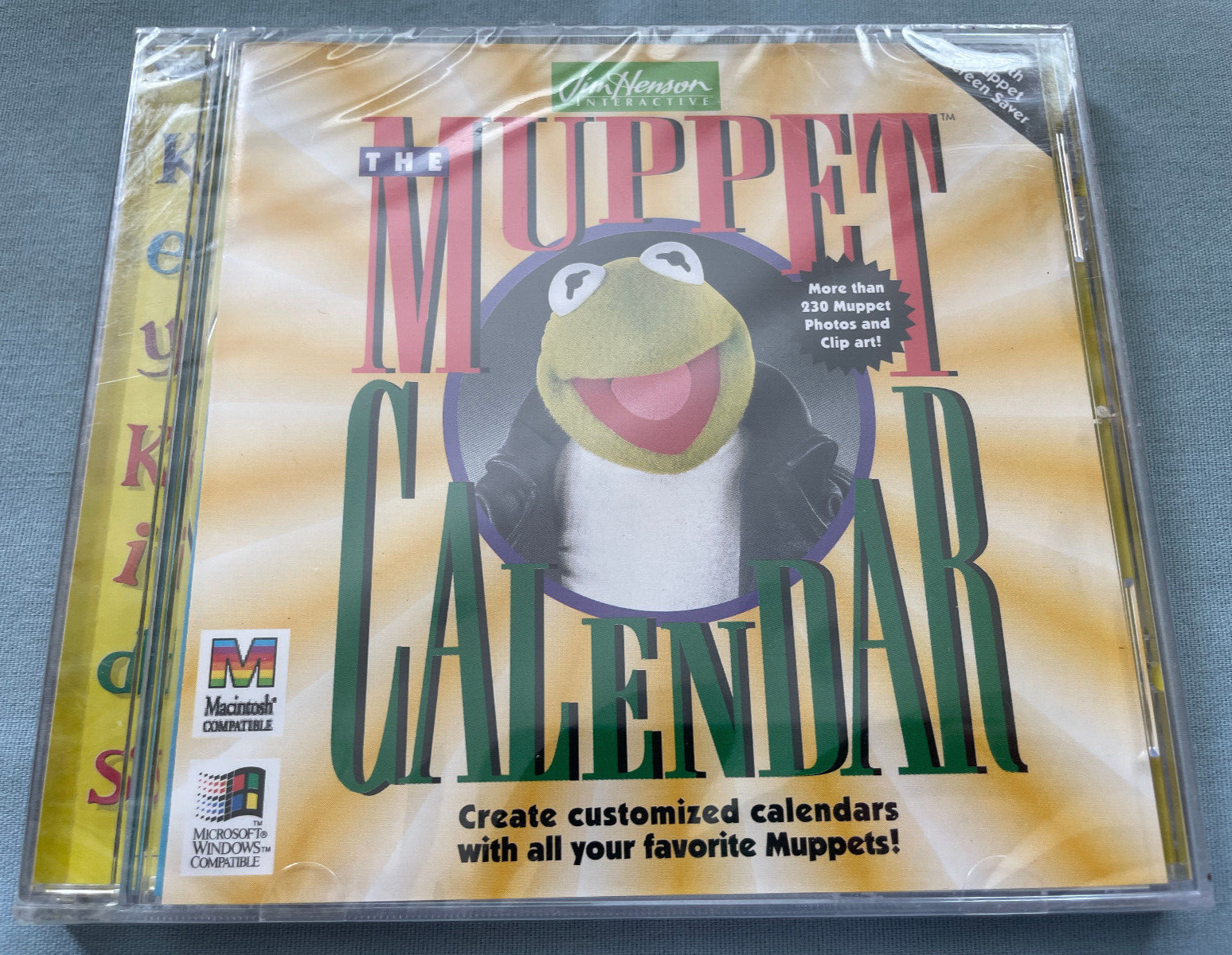 Jim Henson's Muppet Calendar 1995 PC/Mac Computer SoftKey Software NEW & SEALED