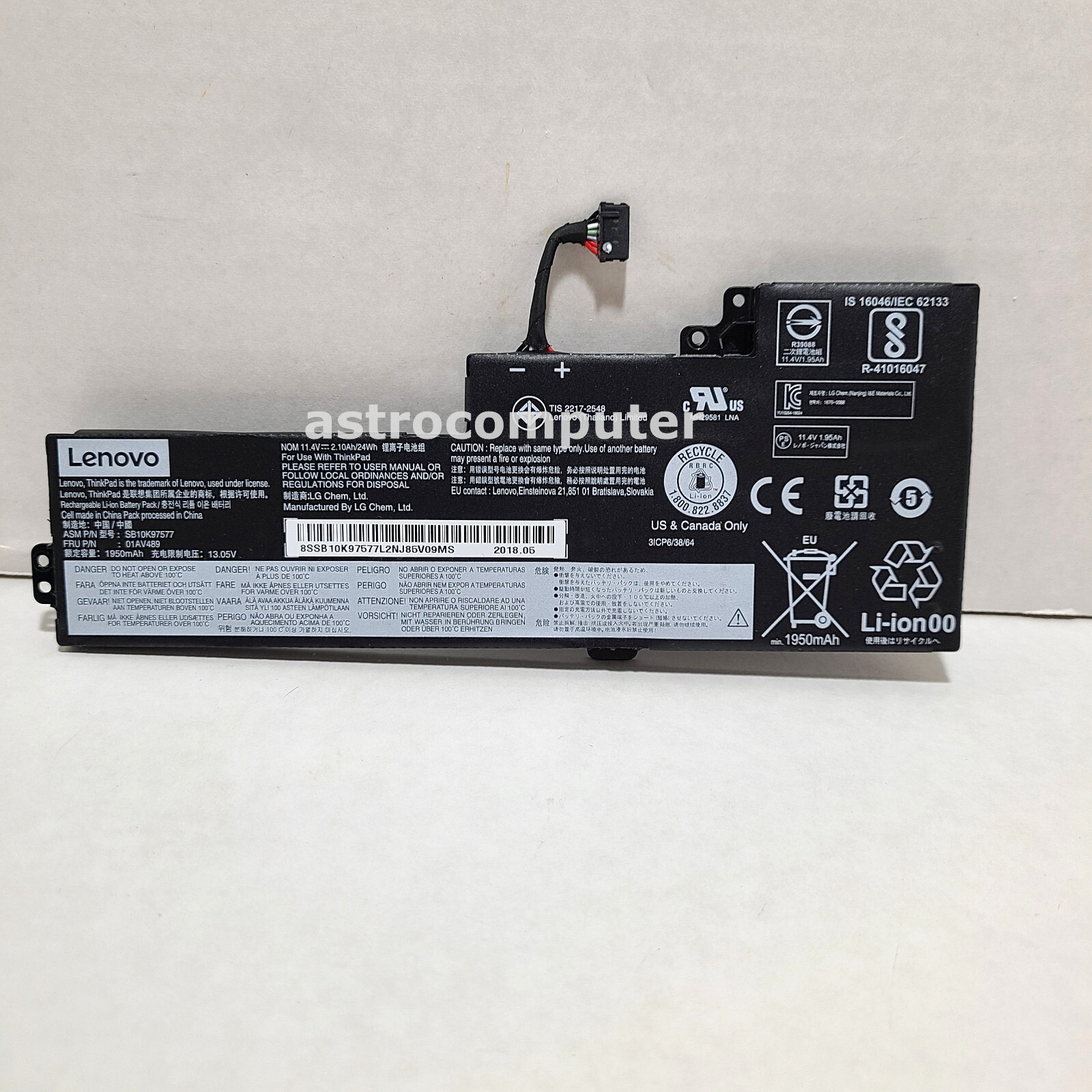 Lenovo ThinkPad T470 T480 Internal Battery 3C 24WH LIION 01AV419 01AV421 01AV489