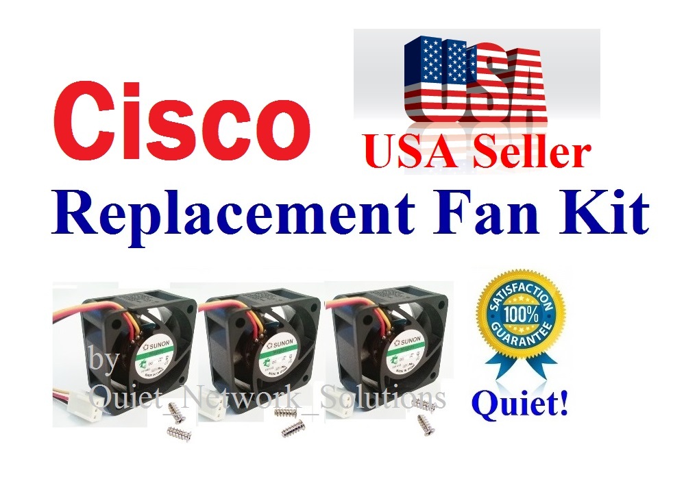 Lot 3x new Quiet Version fans for Cisco Linksys SRW248G4P only 18dBA Noise