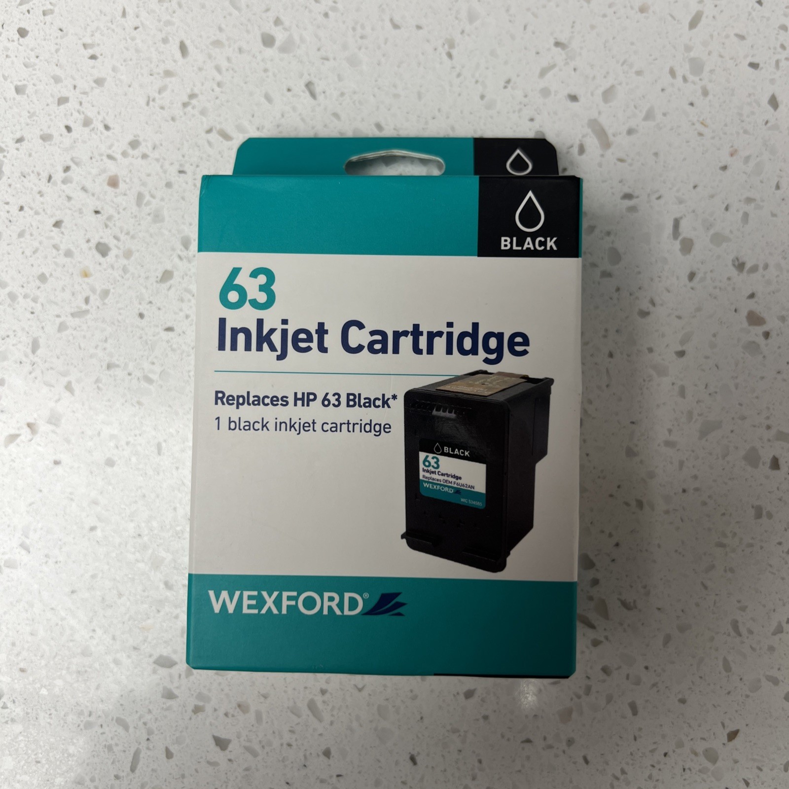Wexford 63 Inkjet Cartridge - Replaces HP 63 Black Inkjet Cartridge NEW 