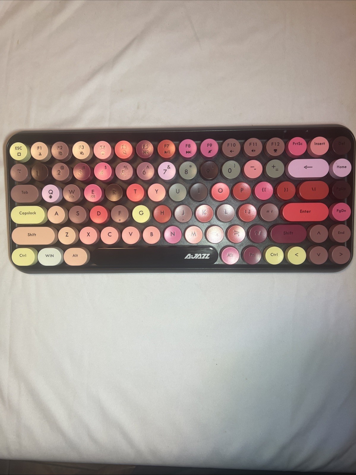 AJAZZ 308i wireless 2.4G keyboard  gradient cute round keycaps No Box