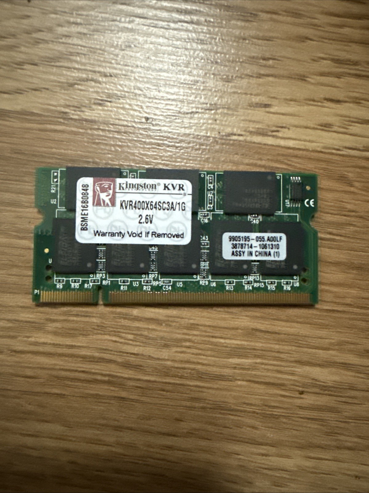 KINGSTON 1GB DDR1 400 PC3200 SODIMM KVR400X64SC3A/1G