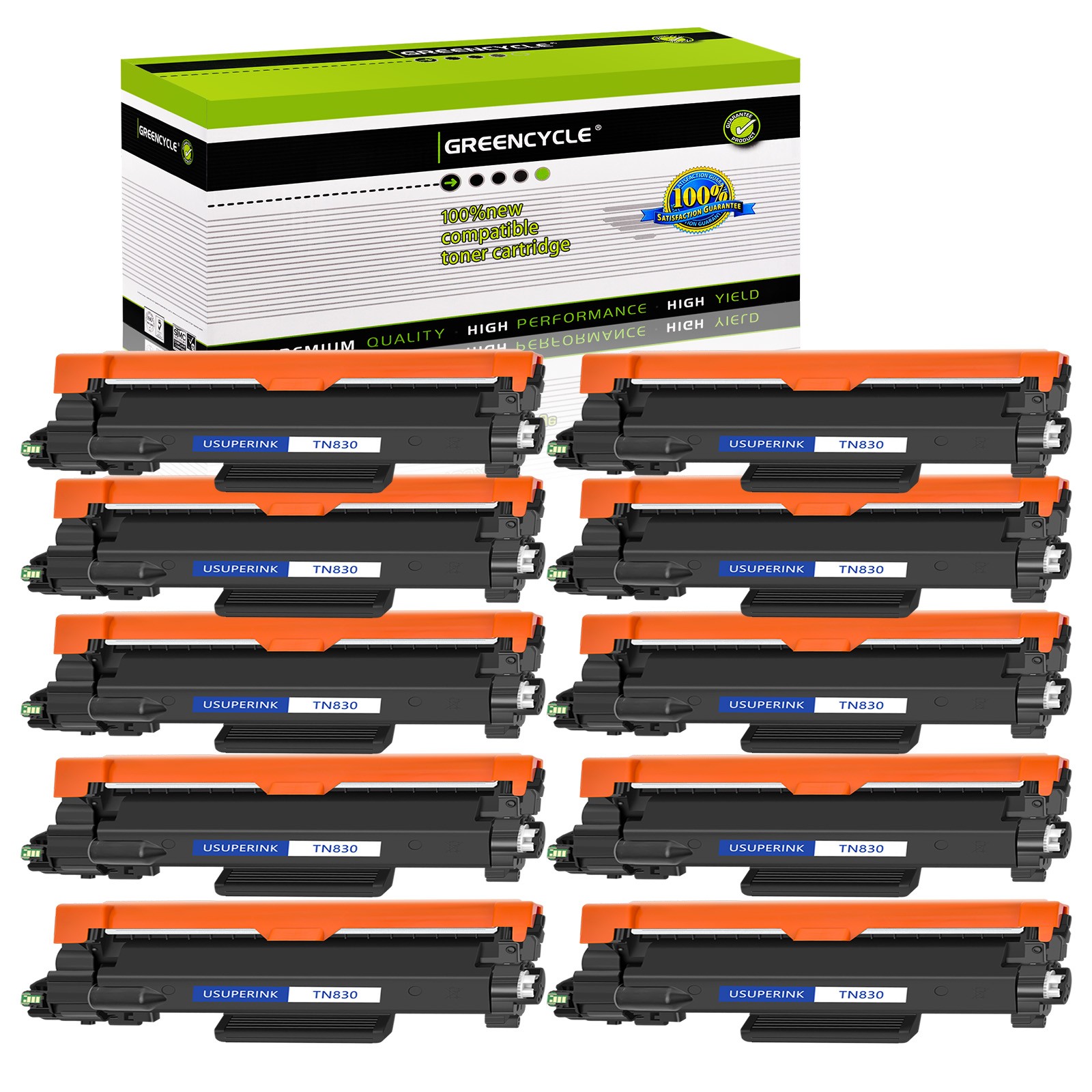 10PK TN830 Toner Cartridge for Brother TN830xl HL-L2400D DCP-L2647DW MFC-L2760DW