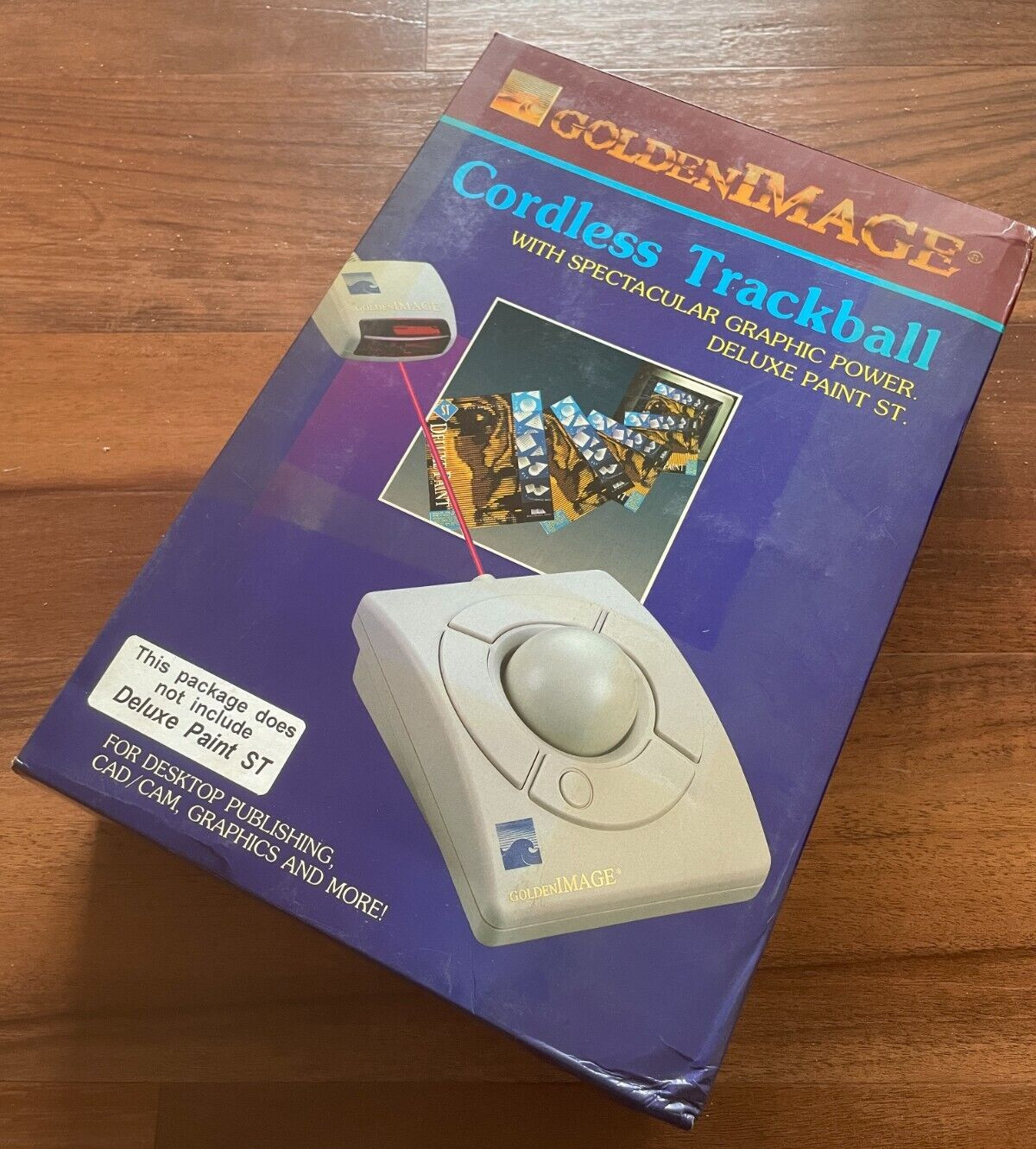 Golden Image GI-8000RP Atari Computer Cordless Trackball COMPLETE w/Paint ST
