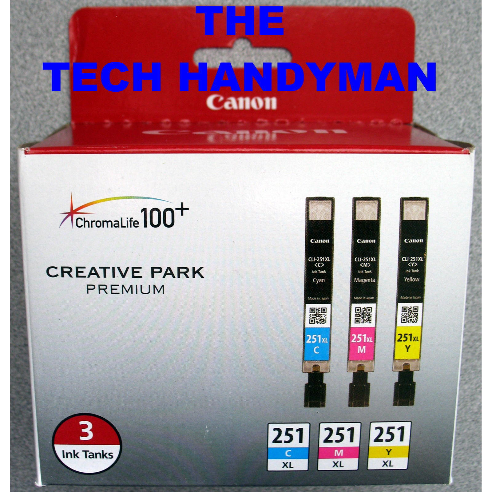 3-PACK CANON GENUINE 251XL COLOR INK (RETAIL BOX) PIXMA MX722 MX922 MX925