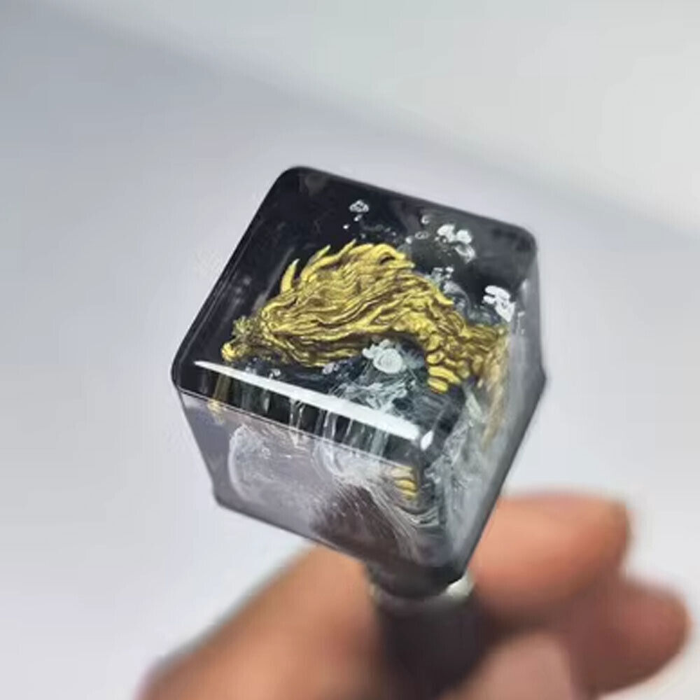 Handmade Key Cap For Mechanical Resin Dragon Pattern Artisan Keycaps Gift