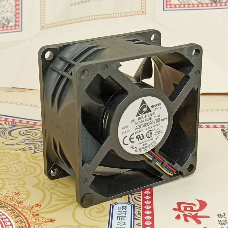 1pc For DELTA AFC0712DE Fan 12V 0.83A 4wires 70*70*38mm 7038