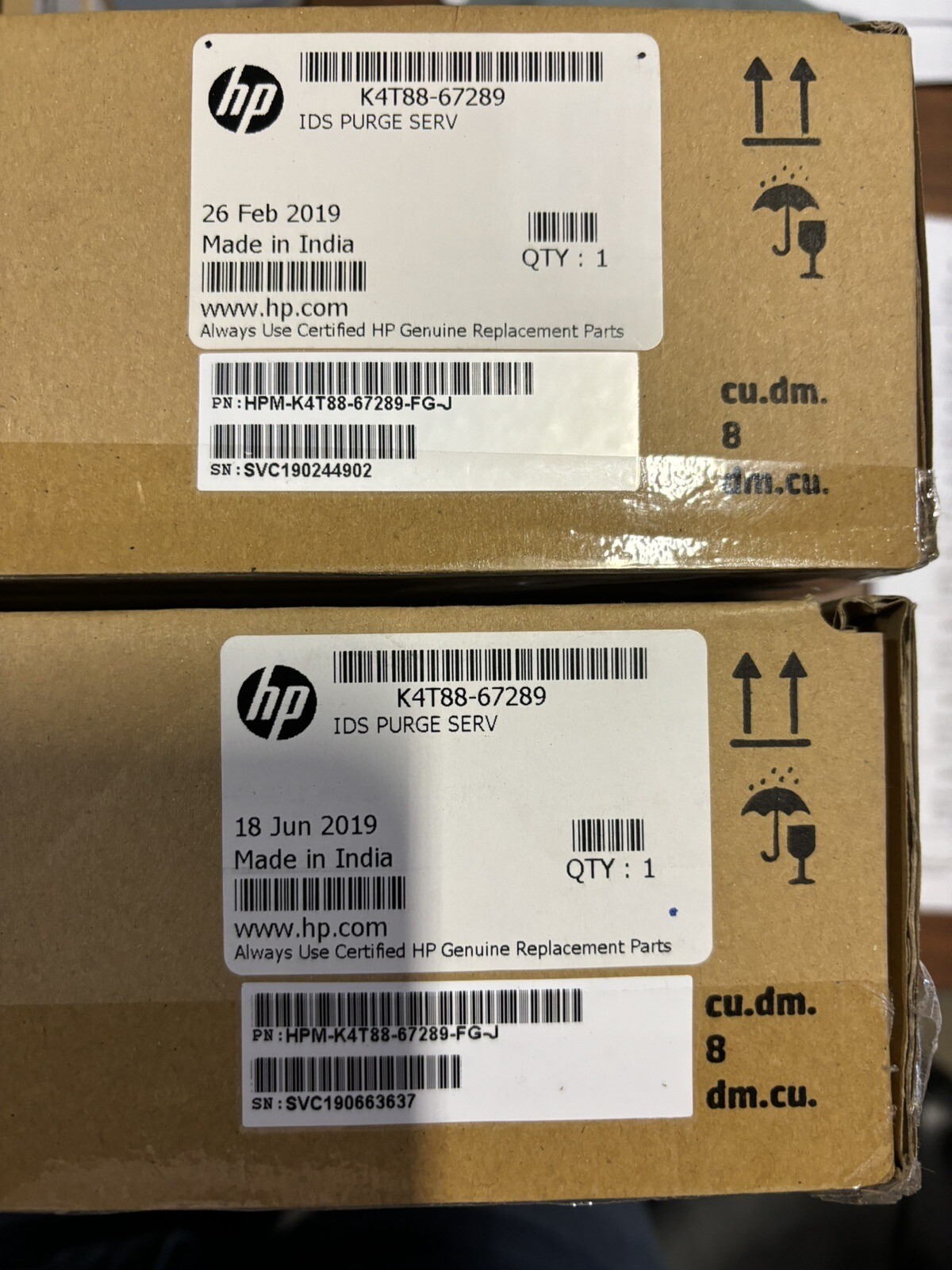NEW HP K4T88-67289 IDS PURGE SERV KIT FOR LATEX 1500 PRINTER