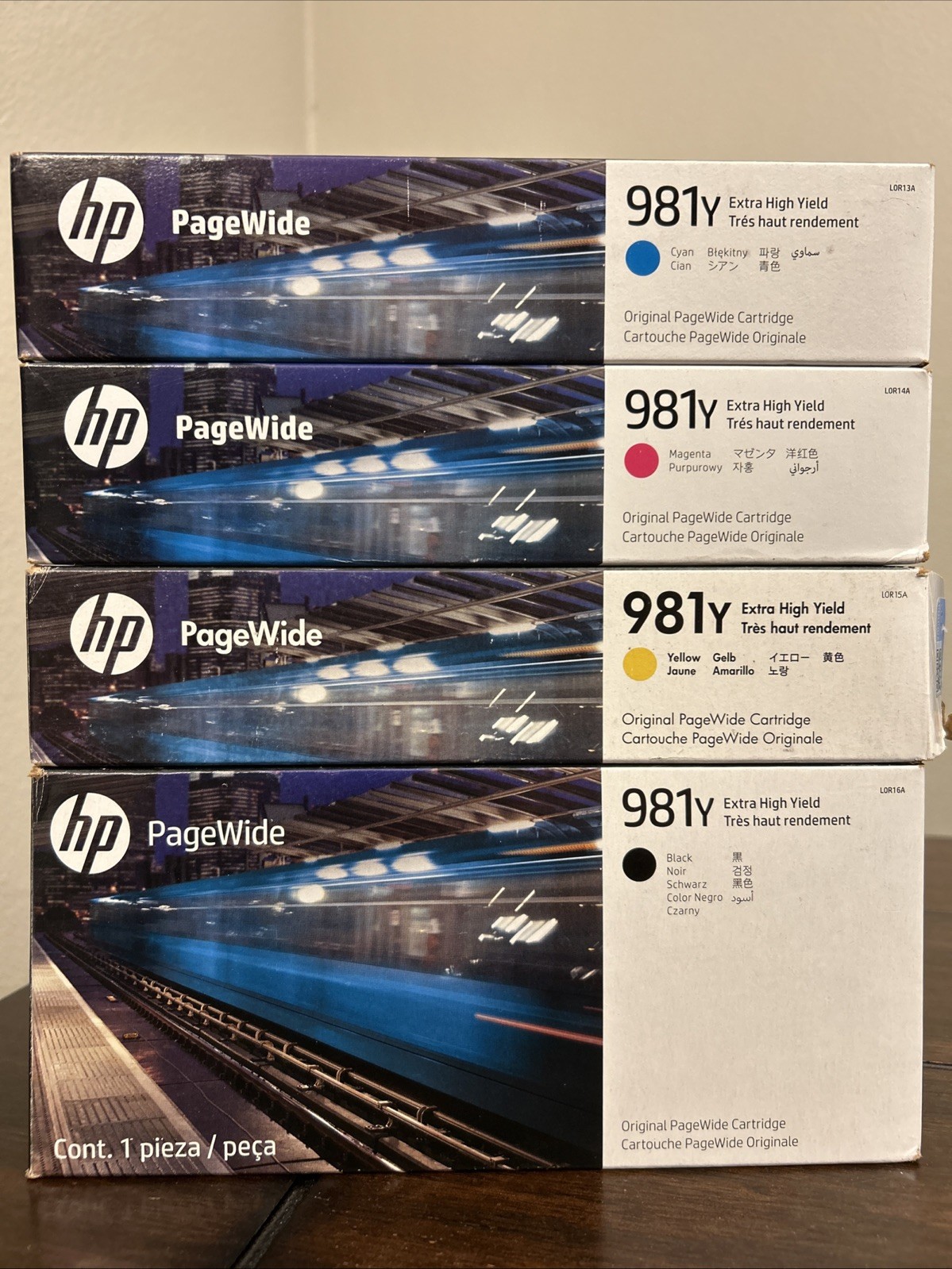 2022-27 Genuine HP 981Y Ink L0R13A L0R14A L0R15A L0R16A PageWide 556 586 - READ
