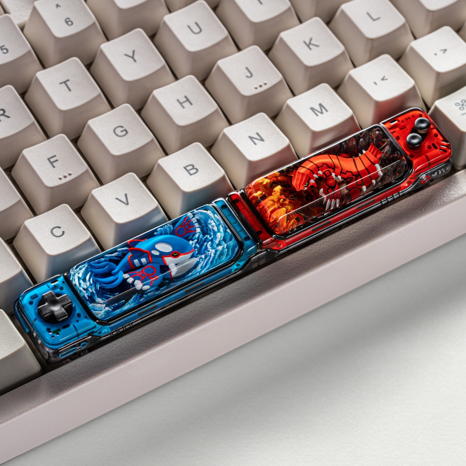 S-Craft GROUDON vs KYOGRE Artisan Pokemon 6.25u Spacebar Keycap *New/Unmounted*