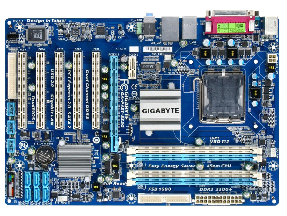 Original Gigabyte GA-P45T-ES3G Intel P45 Motherboard LGA 775 socket DDR3