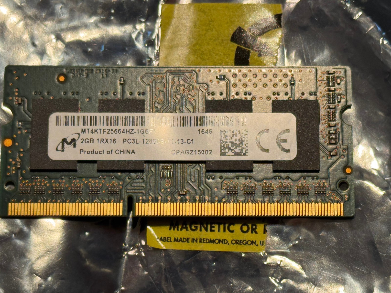 2GB KINGSTON PC3L 120800 11 13 2GB 1RX16 MKTF25664HZ-1G6E1